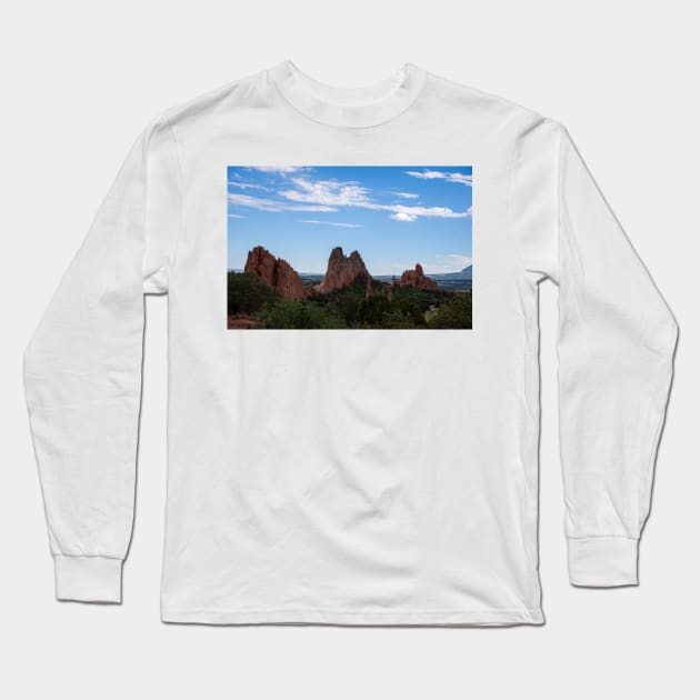 Garden of the Gods Landscape Long Sleeve T-Shirt by photosbyalexis